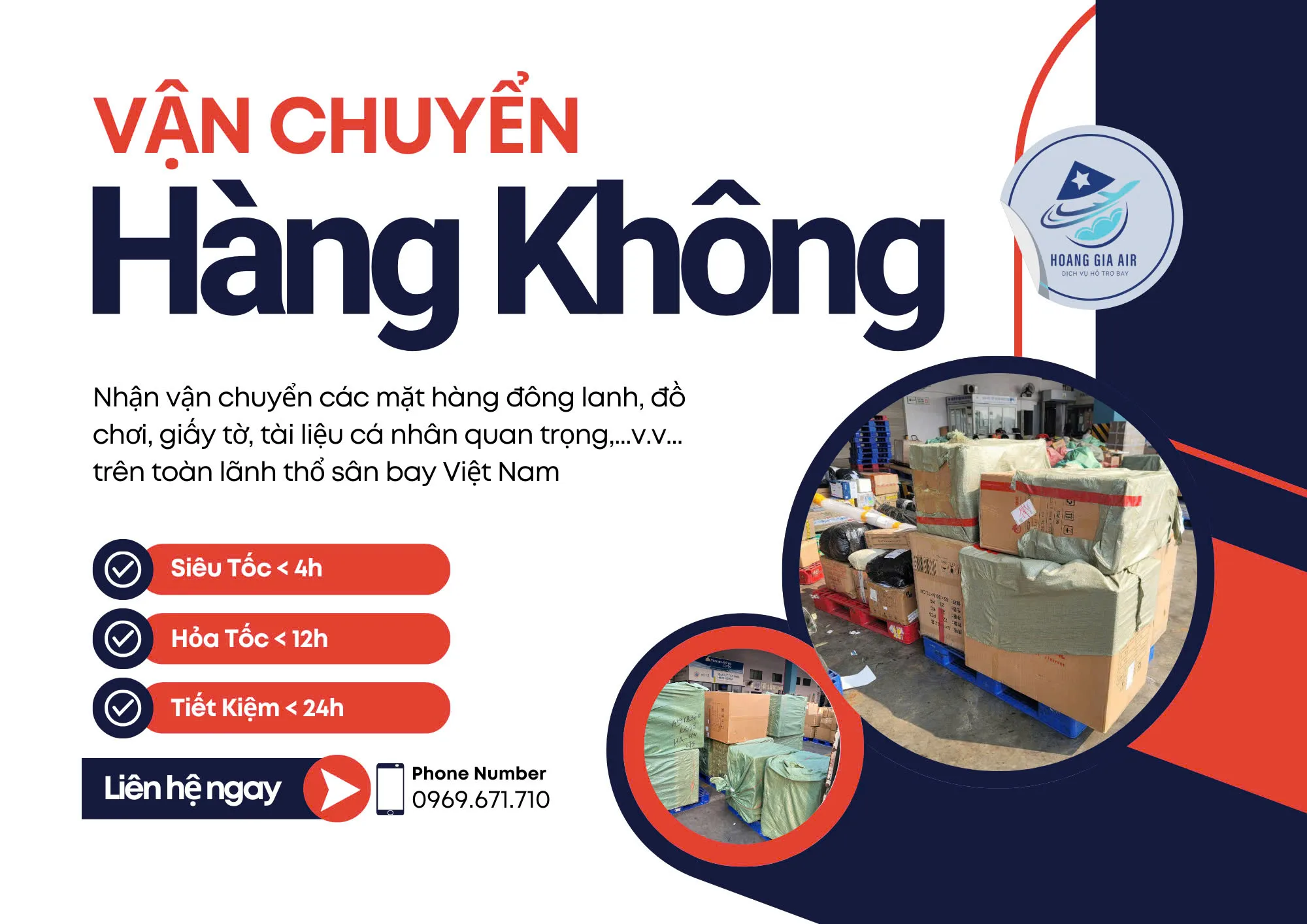 Vận chuyển hàng hóa bằng đường hàng không siêu tốc, hỏa tốc và tiết kiệm tại các sân bay lớn ở Việt Nam